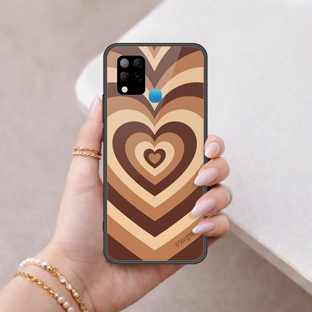 Infinix Hot 10s Cover - O'Nation Heartbeat Series - HQ Ultra Shine Premium Infinity Glass Soft Silicon Borders Case