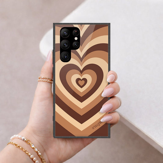 Samsung Galaxy S23 Ultra 5G Cover - O'Nation Heartbeat Series - HQ Ultra Shine Premium Infinity Glass Soft Silicon Borders Case