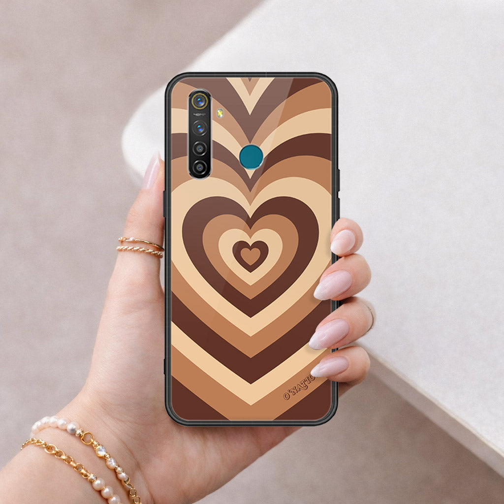Realme 5 Pro Cover - O'Nation Heartbeat Series - HQ Ultra Shine Premium Infinity Glass Soft Silicon Borders Case
