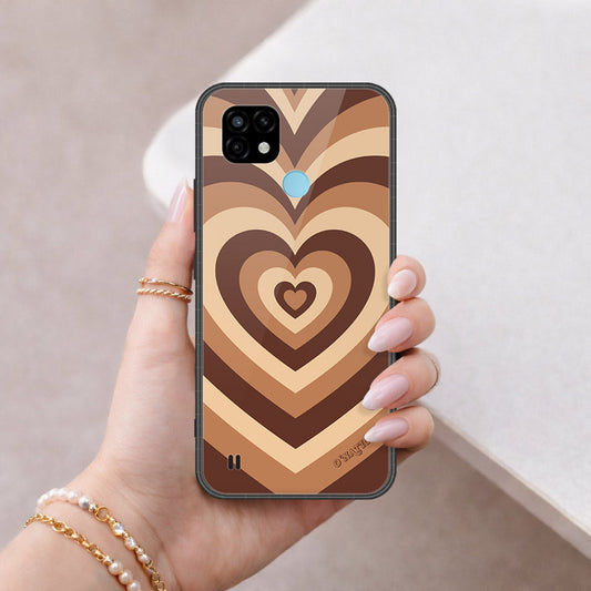 Realme C21 Cover - O'Nation Heartbeat Series - HQ Ultra Shine Premium Infinity Glass Soft Silicon Borders Case