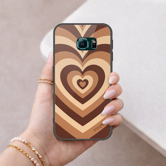 Samsung Galaxy S6 Edge Cover - O'Nation Heartbeat Series - HQ Ultra Shine Premium Infinity Glass Soft Silicon Borders Case