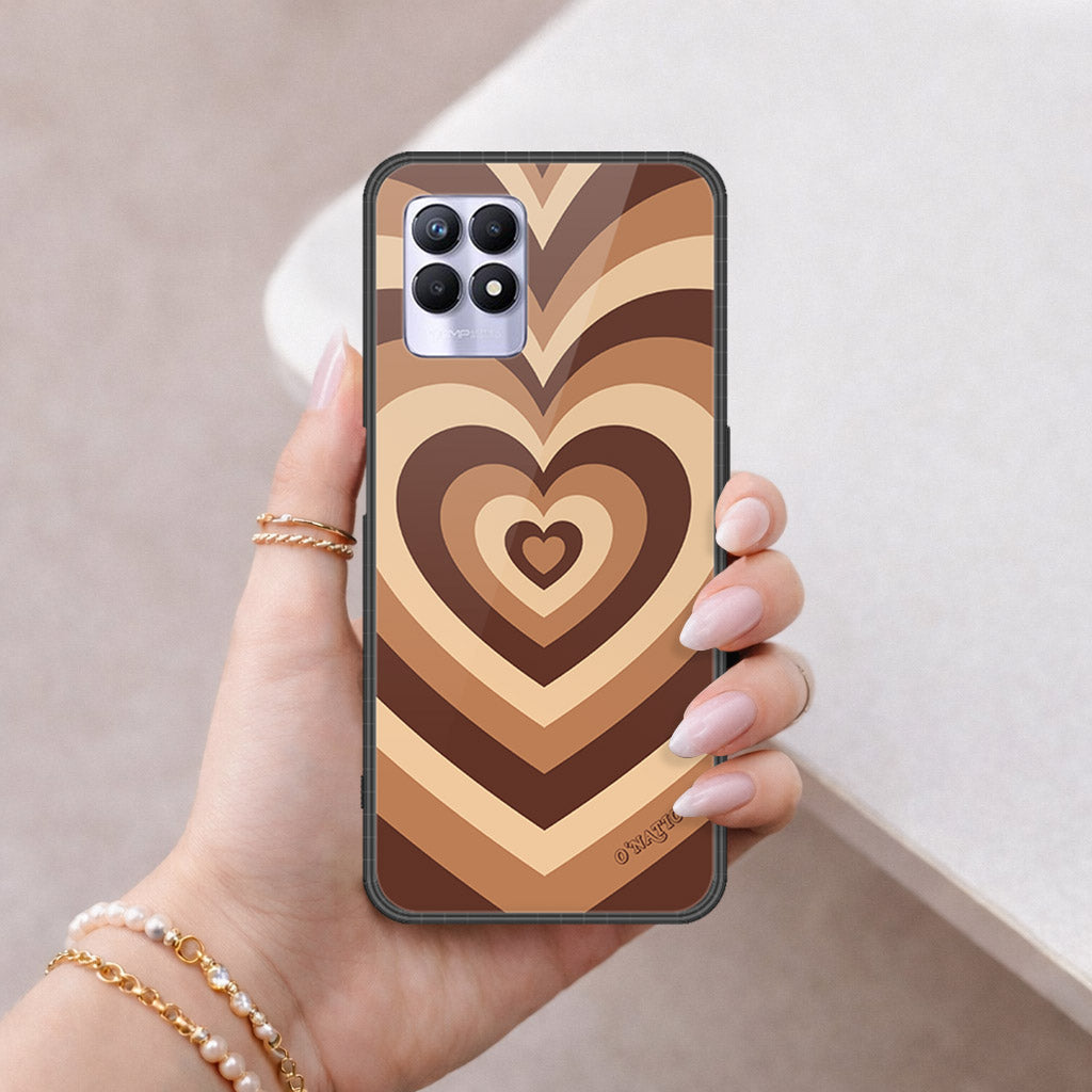 Realme 8i Cover - O'Nation Heartbeat Series - HQ Ultra Shine Premium Infinity Glass Soft Silicon Borders Case