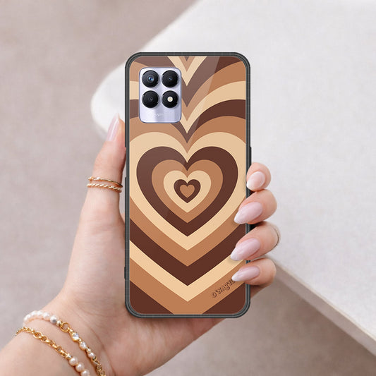 Realme 8i Cover - O'Nation Heartbeat Series - HQ Ultra Shine Premium Infinity Glass Soft Silicon Borders Case
