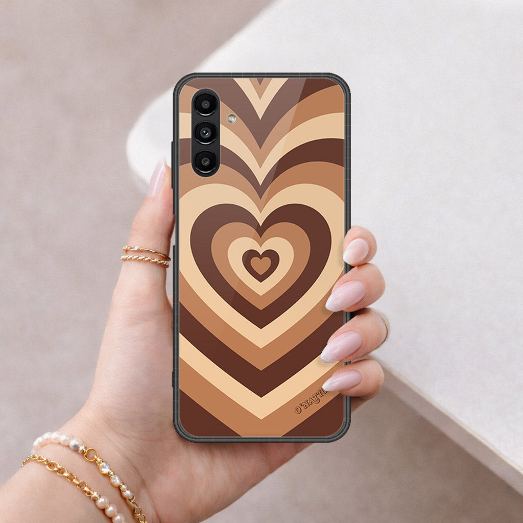 Samsung Galaxy A04s Cover - O'Nation Heartbeat Series - HQ Ultra Shine Premium Infinity Glass Soft Silicon Borders Case