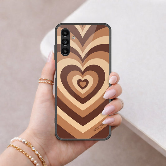 Samsung Galaxy A04s Cover - O'Nation Heartbeat Series - HQ Ultra Shine Premium Infinity Glass Soft Silicon Borders Case