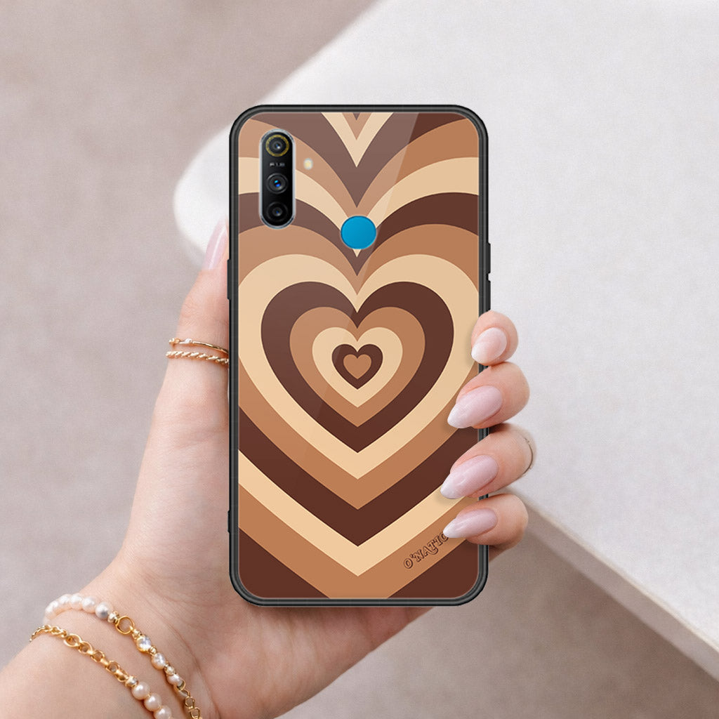 Realme C3 Cover - O'Nation Heartbeat Series - HQ Ultra Shine Premium Infinity Glass Soft Silicon Borders Case
