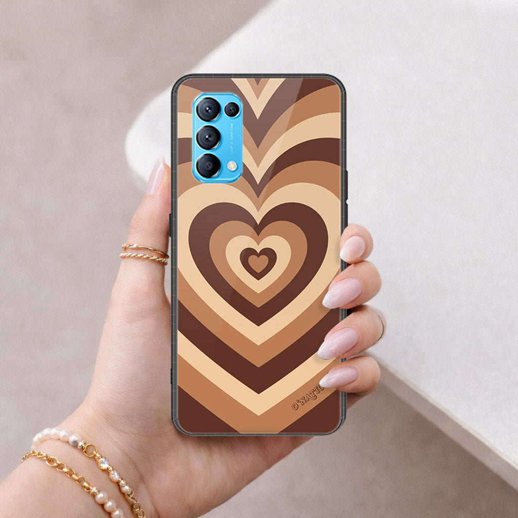 Oppo Reno 5 4G Cover - O'Nation Heartbeat Series - HQ Ultra Shine Premium Infinity Glass Soft Silicon Borders Case