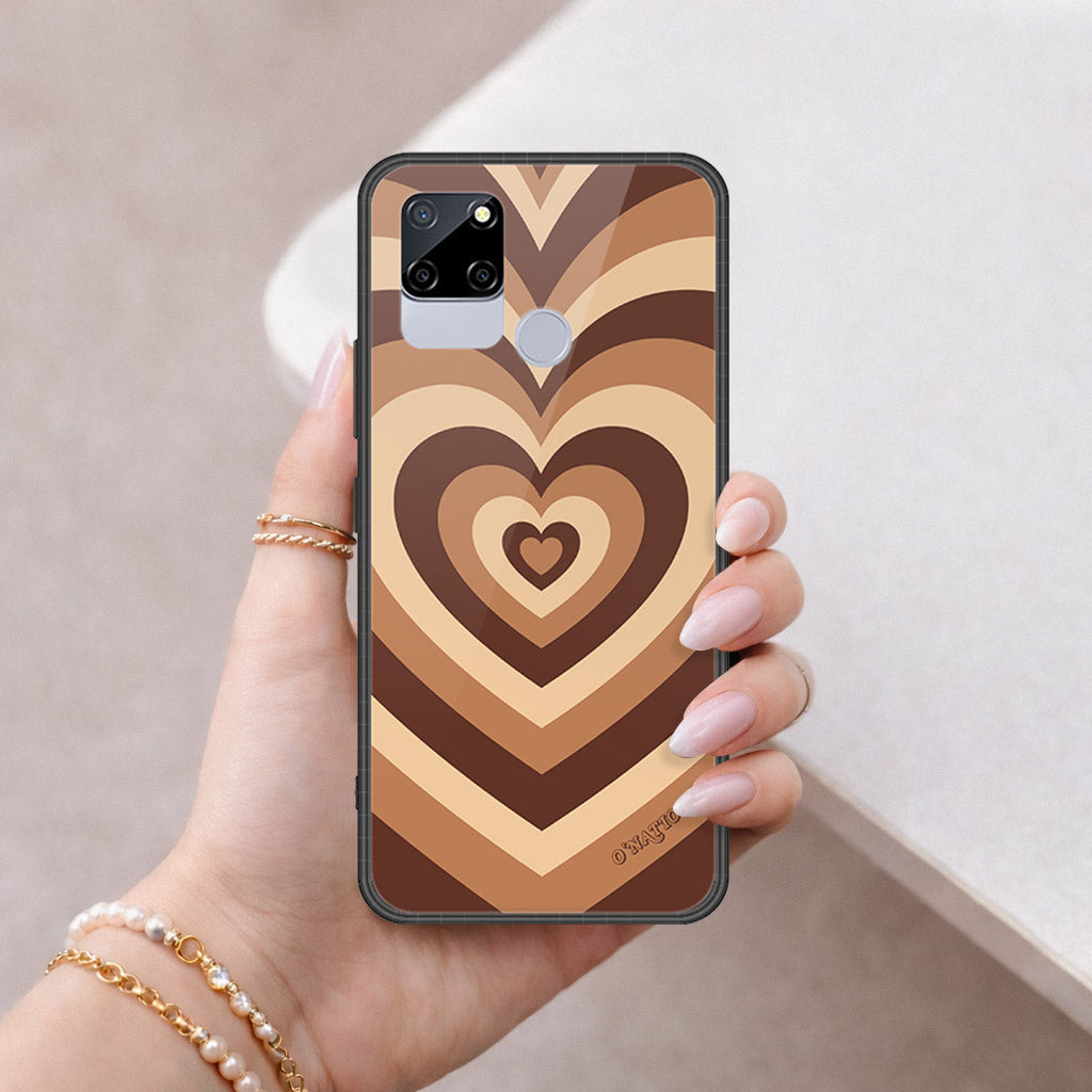 Realme C12 Cover - O'Nation Heartbeat Series - HQ Ultra Shine Premium Infinity Glass Soft Silicon Borders Case