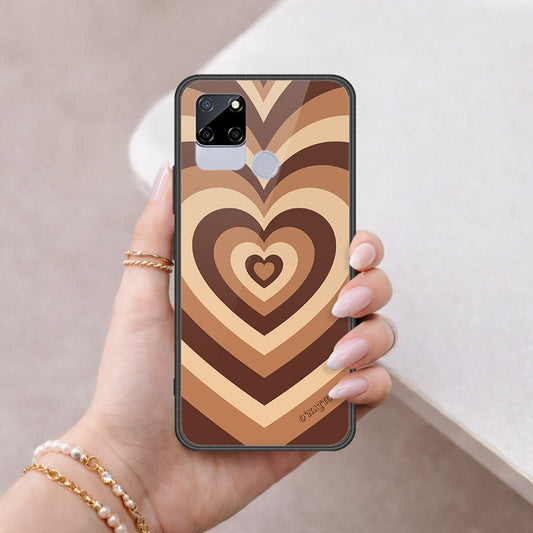 Realme C12 Cover - O'Nation Heartbeat Series - HQ Ultra Shine Premium Infinity Glass Soft Silicon Borders Case