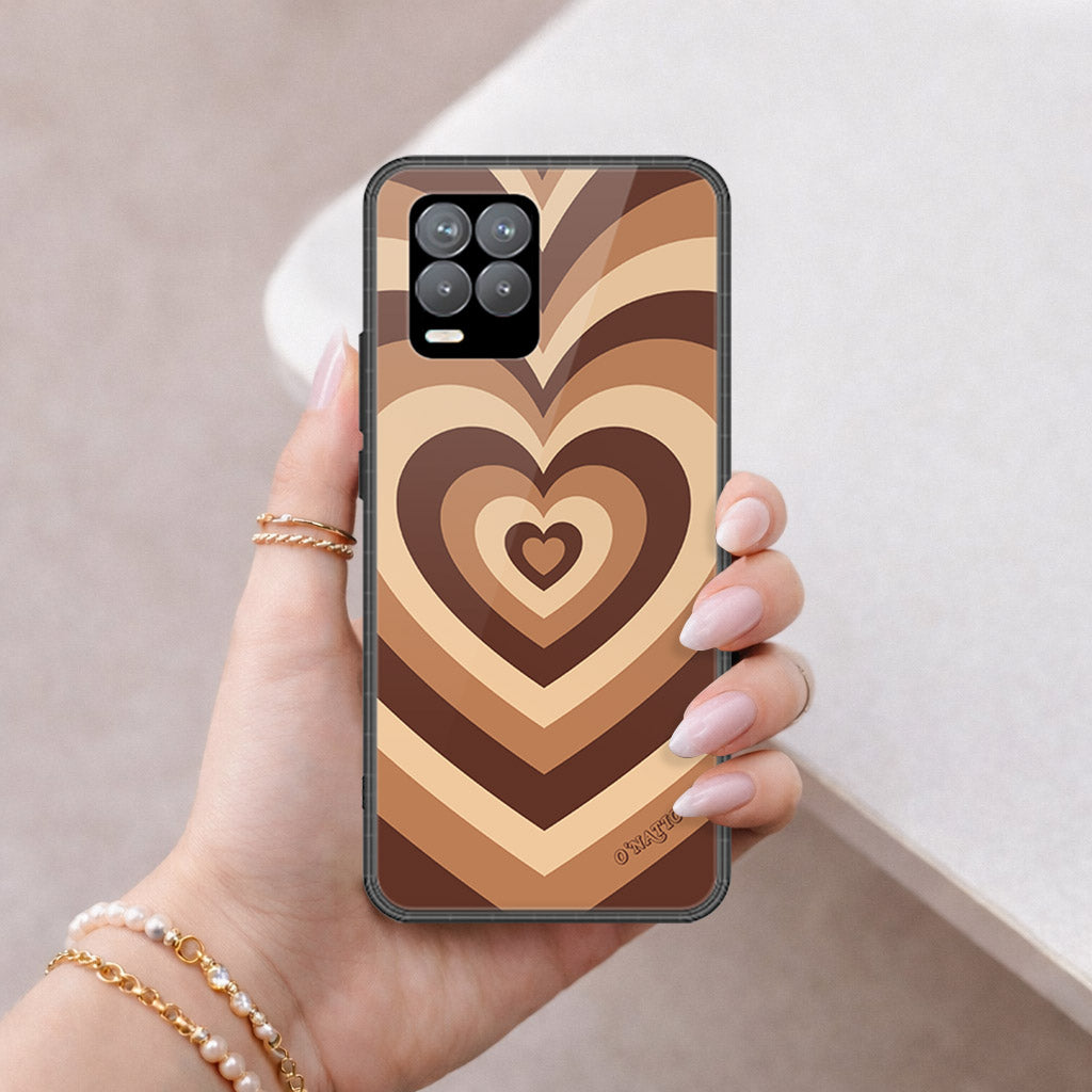 Realme 8 Cover - O'Nation Heartbeat Series - HQ Ultra Shine Premium Infinity Glass Soft Silicon Borders Case