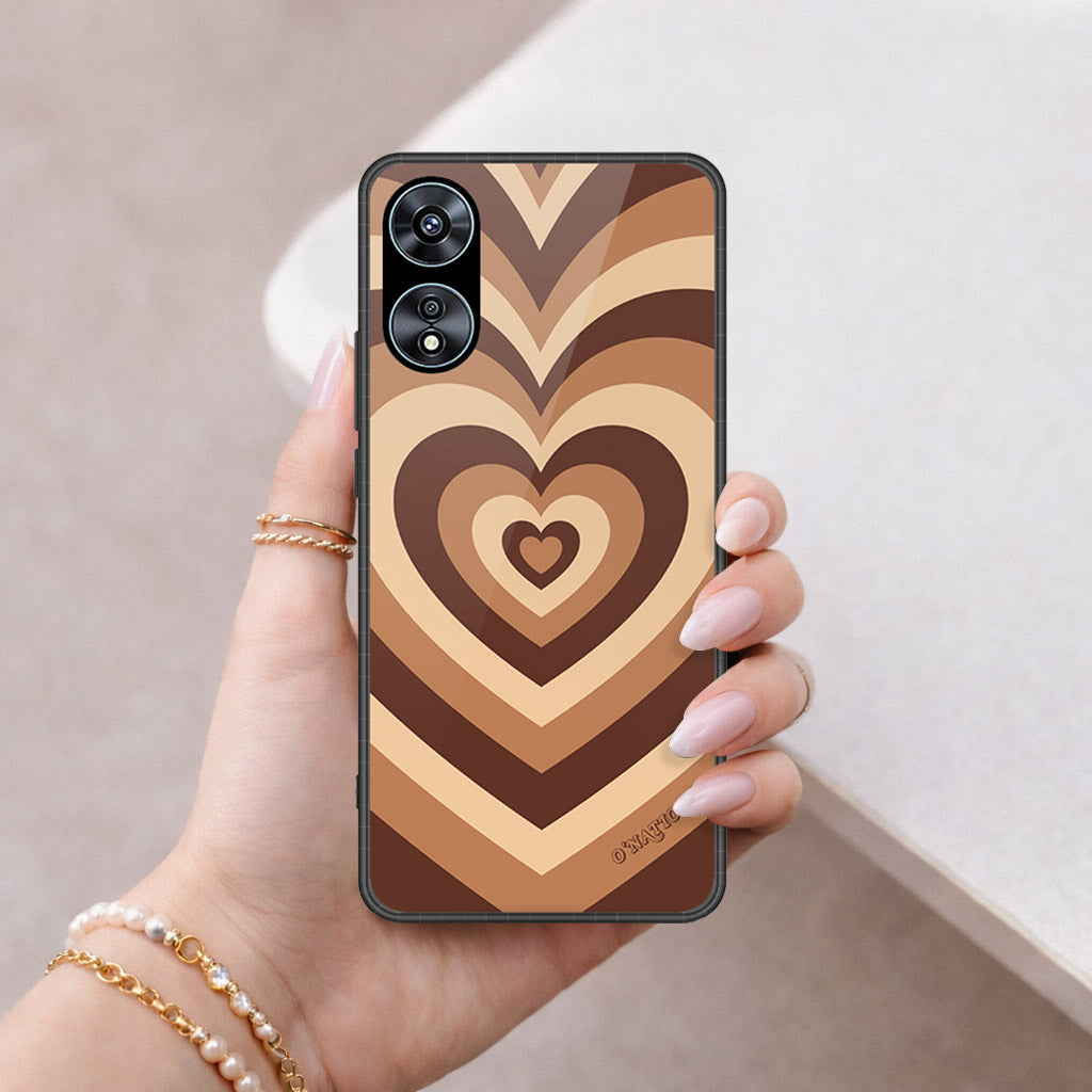 Oppo A58 4G Cover - O'Nation Heartbeat Series - HQ Ultra Shine Premium Infinity Glass Soft Silicon Borders Case