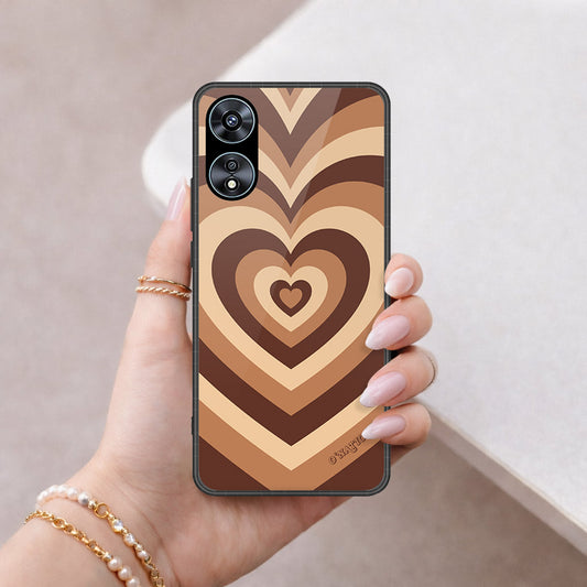 Oppo A58 4G Cover - O'Nation Heartbeat Series - HQ Ultra Shine Premium Infinity Glass Soft Silicon Borders Case