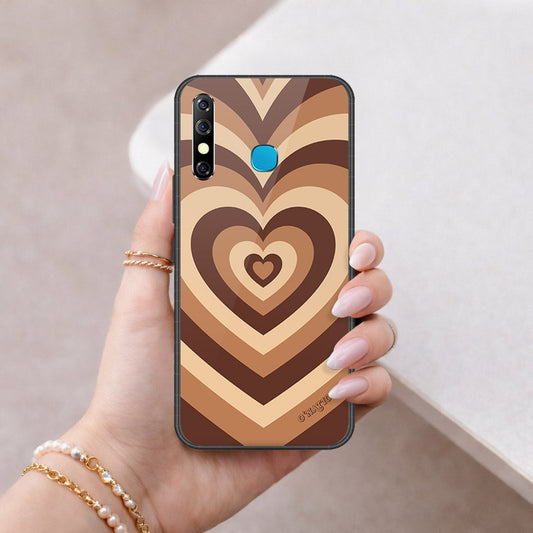 Infinix Hot 8 Cover - O'Nation Heartbeat Series - HQ Ultra Shine Premium Infinity Glass Soft Silicon Borders Case