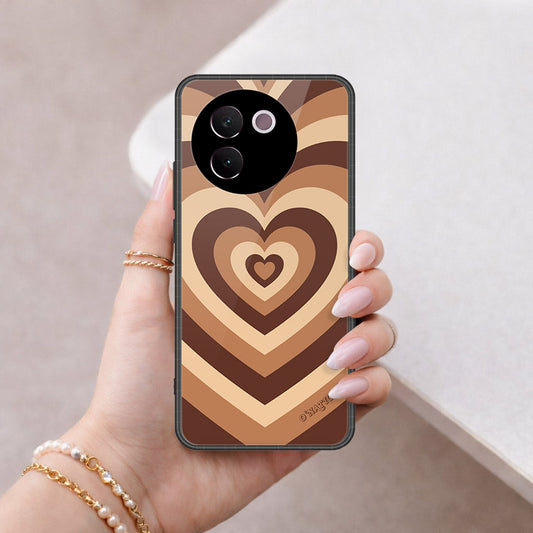 Vivo V30e Cover - O'Nation Heartbeat Series - HQ Ultra Shine Premium Infinity Glass Soft Silicon Borders Case