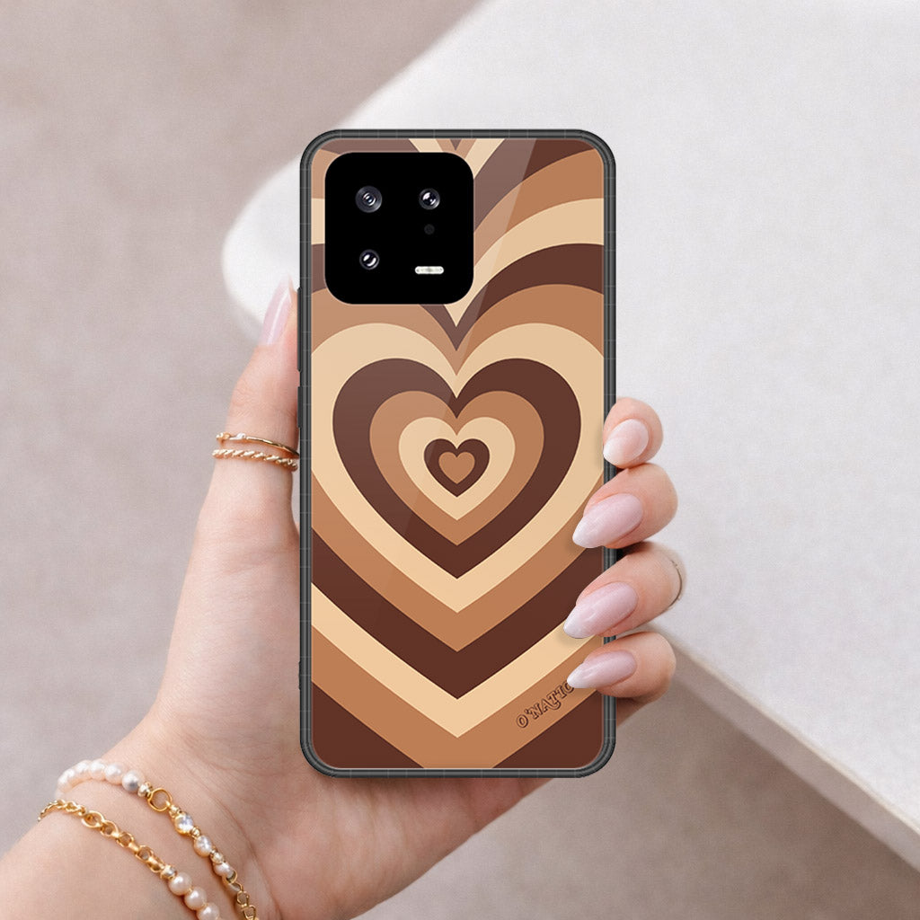 Xiaomi 13 Cover - O'Nation Heartbeat Series - HQ Ultra Shine Premium Infinity Glass Soft Silicon Borders Case