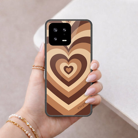 Xiaomi 13 Cover - O'Nation Heartbeat Series - HQ Ultra Shine Premium Infinity Glass Soft Silicon Borders Case