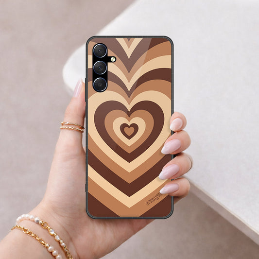 Samsung Galaxy M54 Cover - O'Nation Heartbeat Series - HQ Ultra Shine Premium Infinity Glass Soft Silicon Borders Case