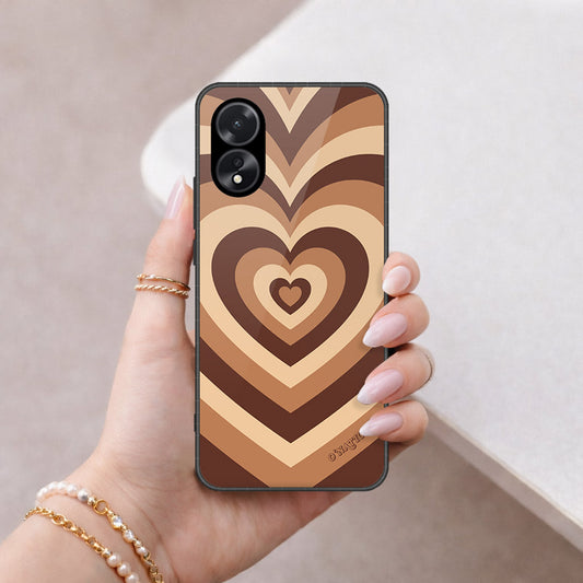 Oppo A18 Cover - O'Nation Heartbeat Series - HQ Ultra Shine Premium Infinity Glass Soft Silicon Borders Case