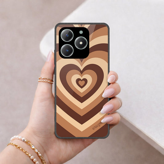 Realme C61 Cover - O'Nation Heartbeat Series - HQ Ultra Shine Premium Infinity Glass Soft Silicon Borders Case