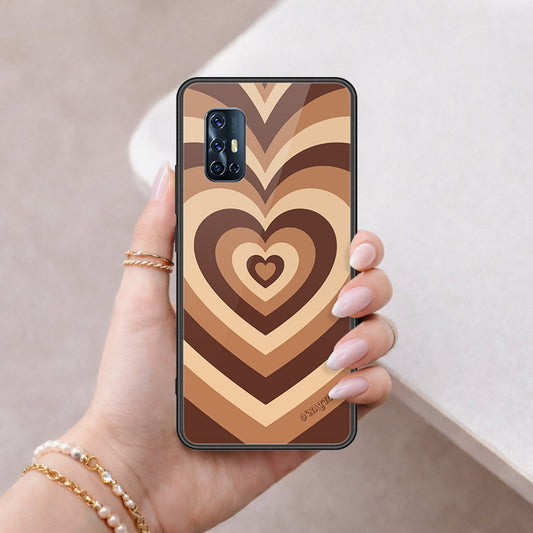Vivo V17 Cover - O'Nation Heartbeat Series - HQ Ultra Shine Premium Infinity Glass Soft Silicon Borders Case