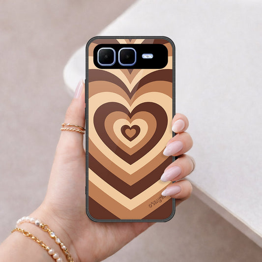 Infinix Smart 10 Plus Cover - O'Nation Heartbeat Series - HQ Ultra Shine Premium Infinity Glass Soft Silicon Borders Case