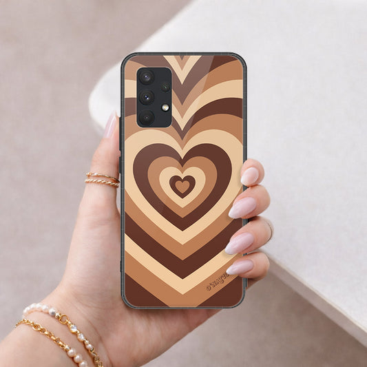 Samsung Galaxy A32 Cover - O'Nation Heartbeat Series - HQ Ultra Shine Premium Infinity Glass Soft Silicon Borders Case