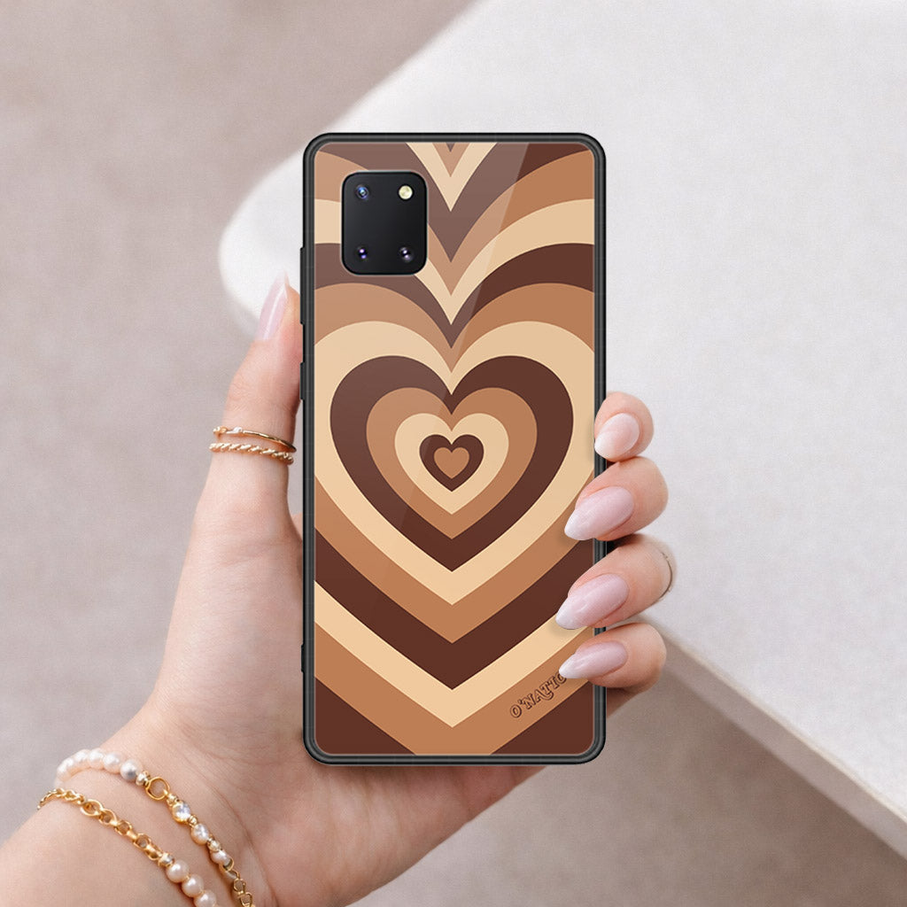 Samsung Galaxy Note 10 Lite Cover - O'Nation Heartbeat Series - HQ Ultra Shine Premium Infinity Glass Soft Silicon Borders Case