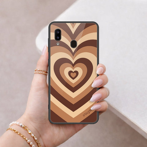 Samsung Galaxy A20 Cover - O'Nation Heartbeat Series - HQ Ultra Shine Premium Infinity Glass Soft Silicon Borders Case