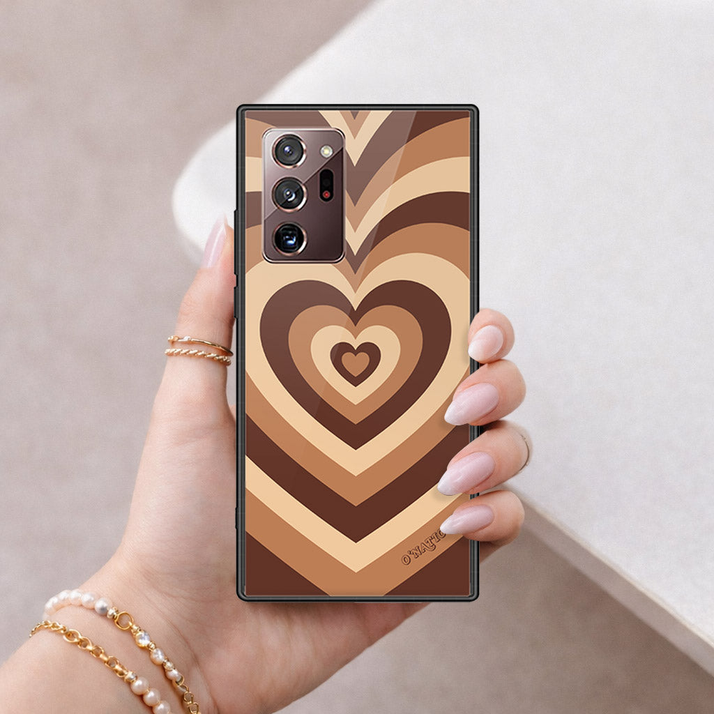 Samsung Galaxy Note 20 Ultra Cover - O'Nation Heartbeat Series - HQ Ultra Shine Premium Infinity Glass Soft Silicon Borders Case