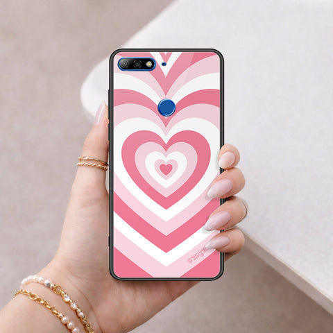 Huawei Honor 7C Cover - O'Nation Heartbeat Series - HQ Ultra Shine Premium Infinity Glass Soft Silicon Borders Case