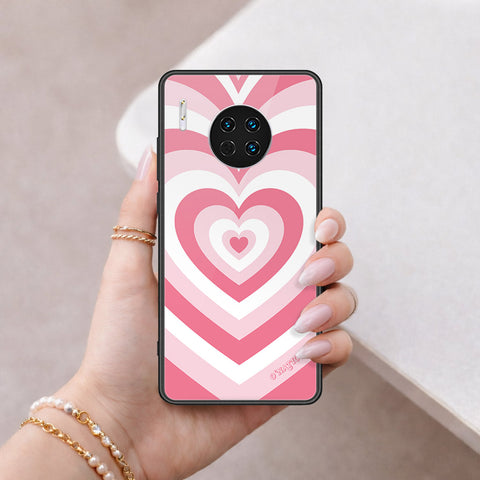 Huawei Mate 30 Cover - O'Nation Heartbeat Series - HQ Ultra Shine Premium Infinity Glass Soft Silicon Borders Case