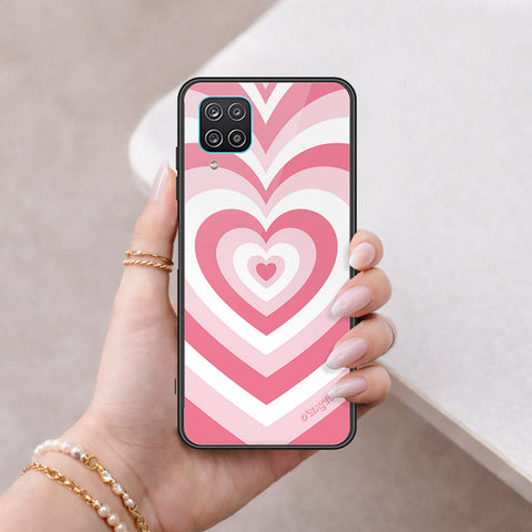 Samsung Galaxy A12 Cover - O'Nation Heartbeat Series - HQ Ultra Shine Premium Infinity Glass Soft Silicon Borders Case