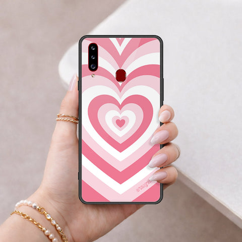 Samsung Galaxy A20s Cover - O'Nation Heartbeat Series - HQ Ultra Shine Premium Infinity Glass Soft Silicon Borders Case