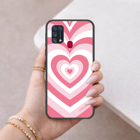 Samsung Galaxy M31 Cover - O'Nation Heartbeat Series - HQ Ultra Shine Premium Infinity Glass Soft Silicon Borders Case