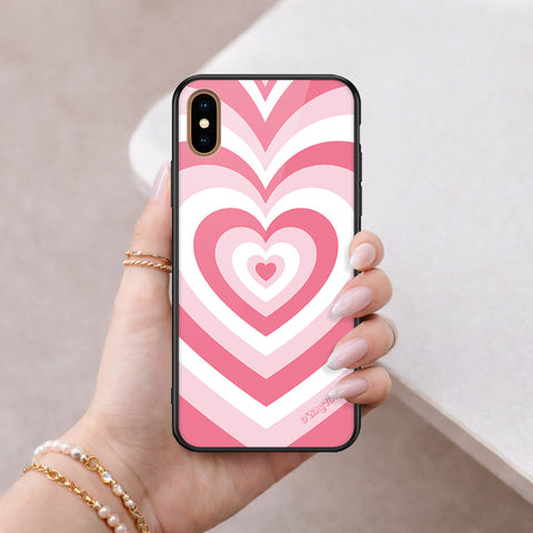 iPhone XS Max - O'Nation Heartbeat Series - HQ Ultra Shine Premium Infinity Glass Soft Silicon Borders Case