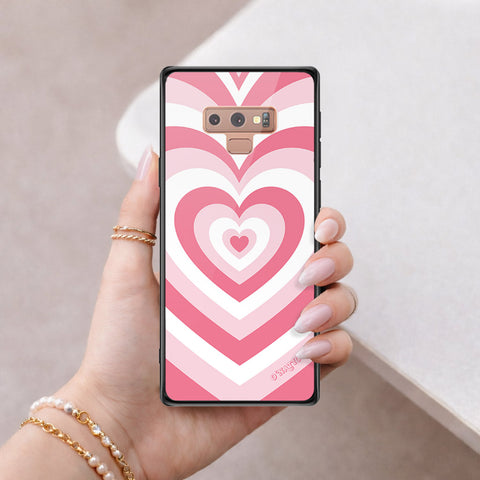 Samsung Galaxy Note 9 Cover - O'Nation Heartbeat Series - HQ Ultra Shine Premium Infinity Glass Soft Silicon Borders Case
