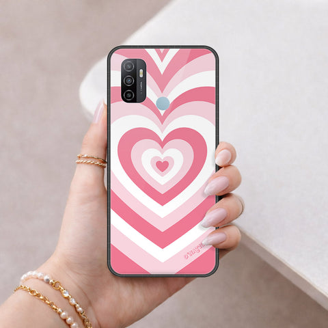 Oppo A53 Cover - O'Nation Heartbeat Series - HQ Ultra Shine Premium Infinity Glass Soft Silicon Borders Case