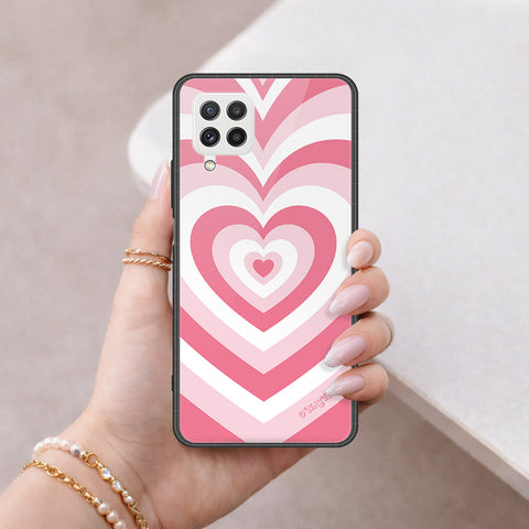 Samsung Galaxy A22 Cover - O'Nation Heartbeat Series - HQ Ultra Shine Premium Infinity Glass Soft Silicon Borders Case