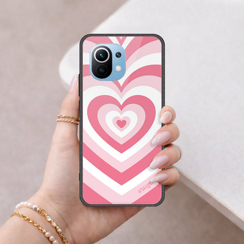 Xiaomi Mi 11 Cover - O'Nation Heartbeat Series - HQ Ultra Shine Premium Infinity Glass Soft Silicon Borders Case