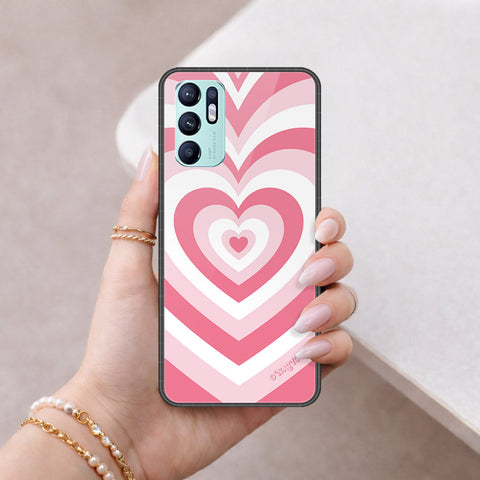 Oppo Reno 6 Cover - O'Nation Heartbeat Series - HQ Ultra Shine Premium Infinity Glass Soft Silicon Borders Case