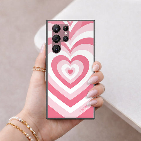 Samsung Galaxy S22 Ultra 5G Cover - O'Nation Heartbeat Series - HQ Ultra Shine Premium Infinity Glass Soft Silicon Borders Case