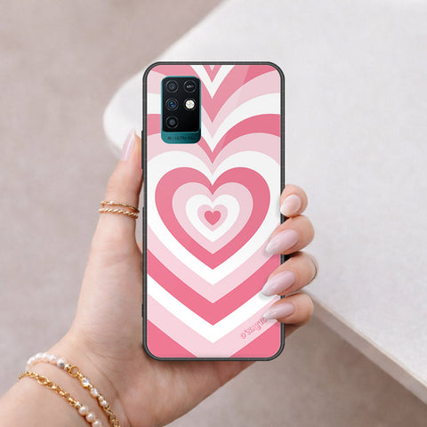 Infinix Note 10 Cover - O'Nation Heartbeat Series - HQ Ultra Shine Premium Infinity Glass Soft Silicon Borders Case