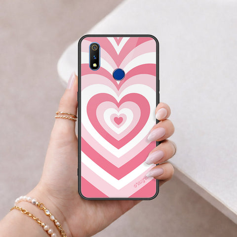 Realme 3 Cover - O'Nation Heartbeat Series - HQ Ultra Shine Premium Infinity Glass Soft Silicon Borders Case