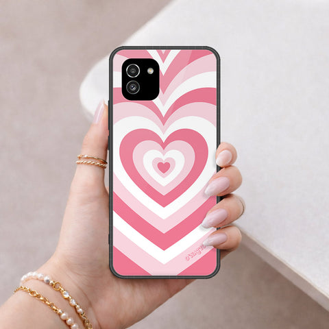Samsung Galaxy A03 Cover - O'Nation Heartbeat Series - HQ Ultra Shine Premium Infinity Glass Soft Silicon Borders Case