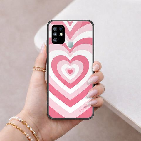 Infinix Hot 10 Cover - O'Nation Heartbeat Series - HQ Ultra Shine Premium Infinity Glass Soft Silicon Borders Case