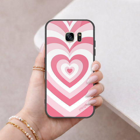 Samsung Galaxy S7 Cover - O'Nation Heartbeat Series - HQ Ultra Shine Premium Infinity Glass Soft Silicon Borders Case