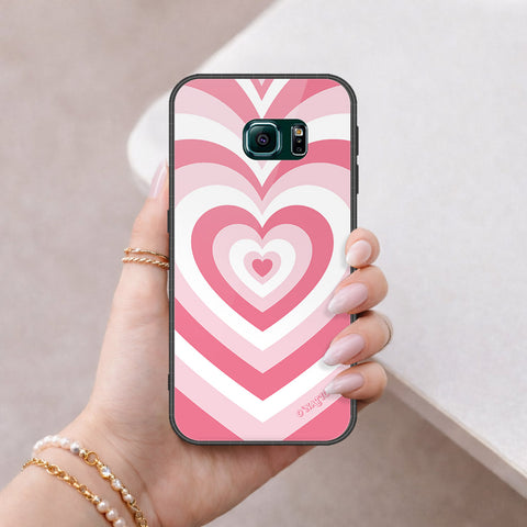 Samsung Galaxy S6 Edge Cover - O'Nation Heartbeat Series - HQ Ultra Shine Premium Infinity Glass Soft Silicon Borders Case