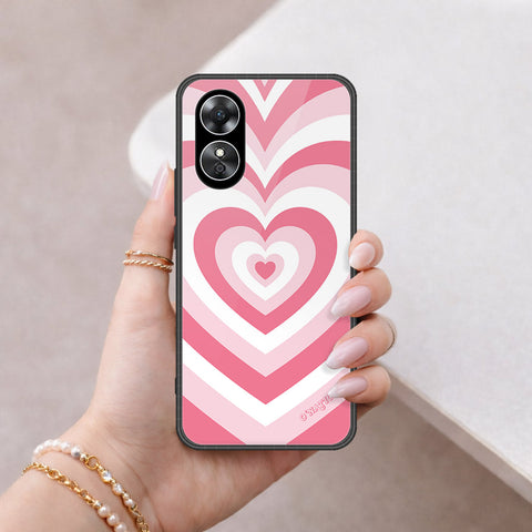 Oppo A17 Cover - O'Nation Heartbeat Series - HQ Ultra Shine Premium Infinity Glass Soft Silicon Borders Case