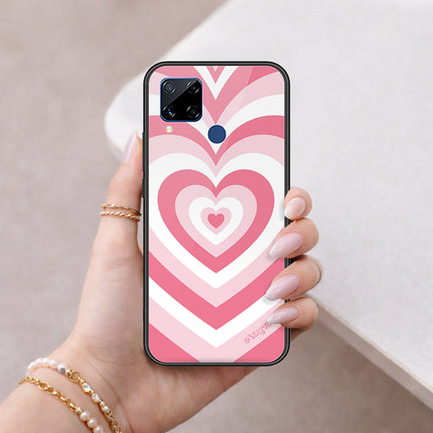 Realme C15 Cover - O'Nation Heartbeat Series - HQ Ultra Shine Premium Infinity Glass Soft Silicon Borders Case