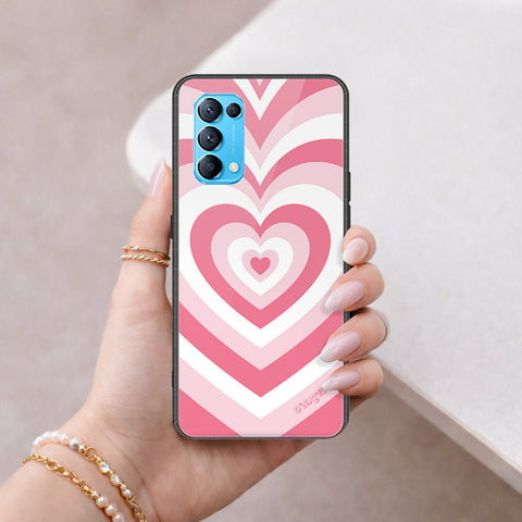 Oppo Reno 5 4G Cover - O'Nation Heartbeat Series - HQ Ultra Shine Premium Infinity Glass Soft Silicon Borders Case